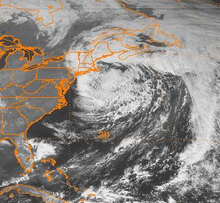 Satellite image of storm on October 30.