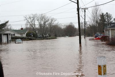 Homes being flooded at Sussex