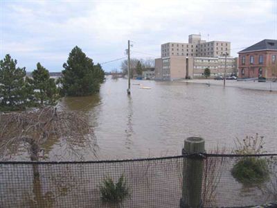 Crown Plaza flooded (Lord Beaverbrook Hotel)