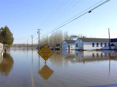 Houses flooded