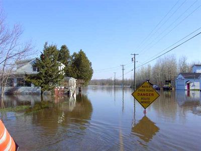 Houses flooded