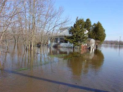 White house flooded