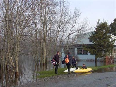 White house flooded