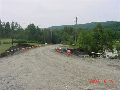 Road highly eroded