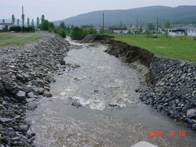 Bank erosion