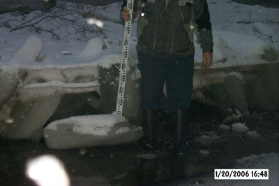 SW Miramichi River Ice Jam, Jan 20 2006