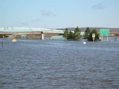 Walking bridge in Fredericton