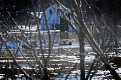 Flood rescue in Perth Andover