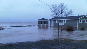Flooded homes in Charlo