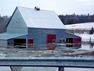 Flooded bran in Woodstock