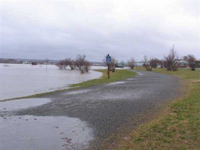 Vue vers l’aval du fleuve Saint-Jean