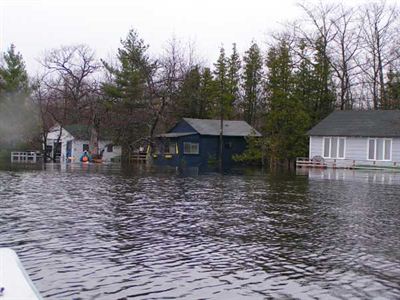 Chalets inondés