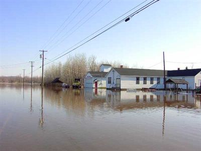 Bâtiments inondés