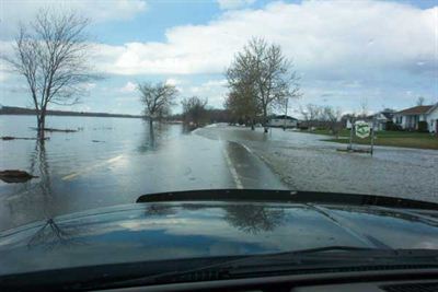 Chemin inondé