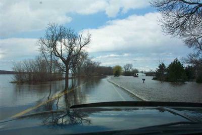 Chemin inondé