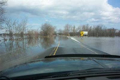 Chemin inondé