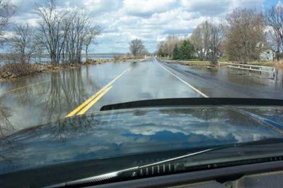 Chemin inondé