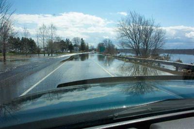 Chemin inondé