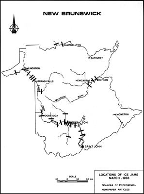 Figure montrant des embâcles