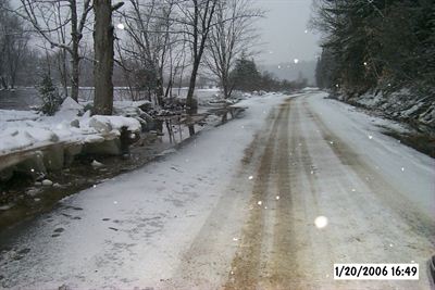 Embâcle sur la rivière Miramichi Sud-Ouest, 20 janvier 2006