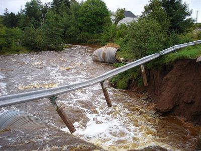 Route 955, région de Moncton, 9 septembre 2008