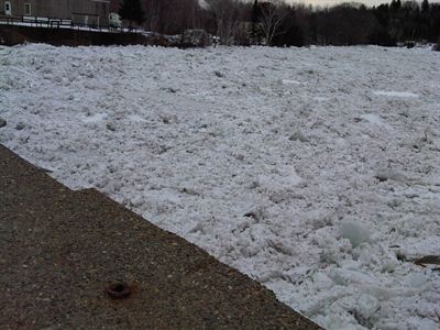 Embâcle sur la rivière Nashwaak